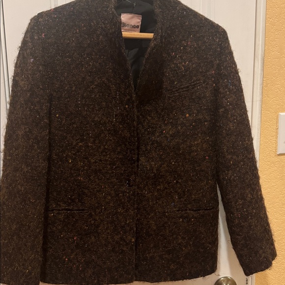 Bianca Brown Tweed Blazer Size 12 - Picture 2 of 16